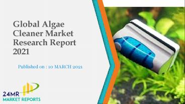 Global Algae Cleaner Market Research Report 2021