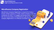 Microfinance Company Registration