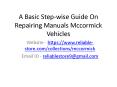 Repairing Manuals Mccormick Vehicles PowerPoint PPT Presentation