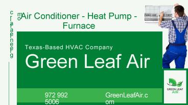 Green Leaf Air - Texas-Based HVAC Company