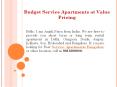 Budget Service Apartments at Value Pricing