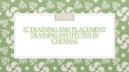 IT Training and Placement Training Institutes in Chennai