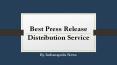 Press Release Distribution Services PowerPoint PPT Presentation