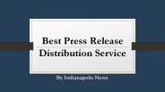 Press Release Distribution Services