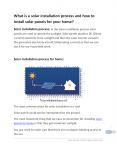 What is a solar installation process and how to install solar panels for your home? PowerPoint PPT Presentation
