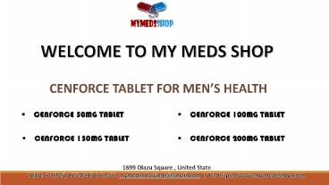 CENFORCE 50, 100 MG TABLETS in USA