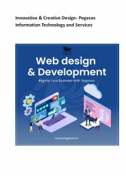 Innovative & Creative Design- Pegasos Information Technology and Services