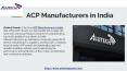 Best Quality ACP Manufacturers in India PowerPoint PPT Presentation