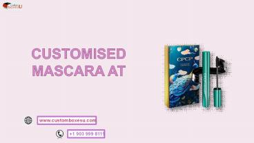 Customised mascara at wholesale prices with logo in USA