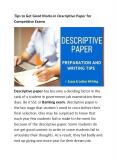 Tips to Get Good Marks in Descriptive Paper for Competitive Exams PowerPoint PPT Presentation