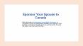 Sponsor Your Spouse to Canada PowerPoint PPT Presentation