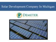 Solar Development Company In Michigan