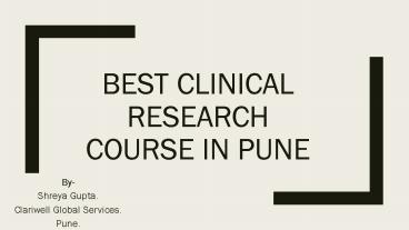 Automation in CDM & Best Clinical Research Training