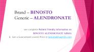 What are the side effects of alendronate?