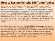How to Restore Porsche 996 Turbo Tuning