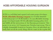 HCBS Affordable Housing Gurgaon