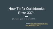 How To fix Quickbooks Error 3371 (1)