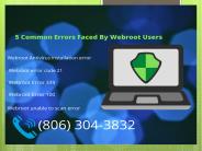 5 common Errors Faced By Webroot Users