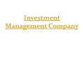 Investment Management Company - Risk Managers For Business PowerPoint PPT Presentation