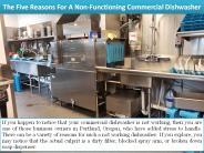 The Five Reasons For A Non-Functioning Commercial Dishwasher