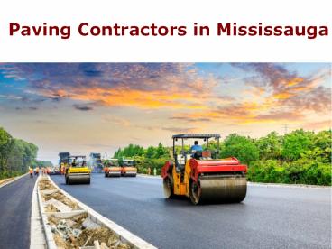 Paving Contractors in Mississauga