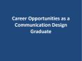 Career Opportunities as a Communication Design Graduate PowerPoint PPT Presentation