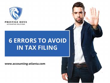 6 Errors To Avoid in Tax Filing