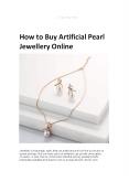 How to Buy Artificial Pearl Jewellery Online