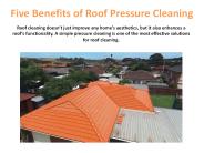 Five Benefits of Roof Pressure Cleaning