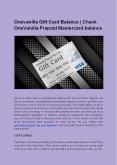 Onevanilla Gift Card Balance | Check OneVanilla Prepaid Mastercard balance (1) PowerPoint PPT Presentation