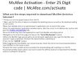 McAfee Activation - Enter 25 Digit code | McAfee.com/activate PowerPoint PPT Presentation