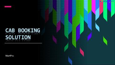 Cab Booking Mobile APP Solution