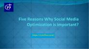 Five Reasons Why Social Media Optimization is Important?