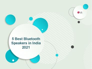 5 Best Bluetooth Speakers in India