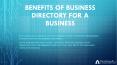 Benefits of Business Directory for a Business | Addbiz4u.com PowerPoint PPT Presentation