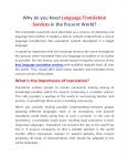 Why do you Need Language Translation Services in the Present World? PowerPoint PPT Presentation