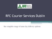 RFC Courier Services Dublin