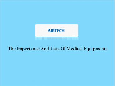 Hospital Medical Equipment Supplier