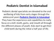 Pediatric Dentist in Islamabad