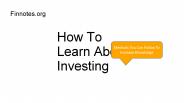 How To Learn About Investing