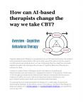 How can AI-based therapists change the way we take CBT? - MARCo PowerPoint PPT Presentation