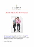 How to Pick the Best Men's Trousers PowerPoint PPT Presentation