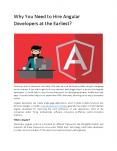 Why You Need to Hire Angular Developers at the Earliest? PowerPoint PPT Presentation