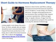 A Short Guide to Hormone Replacement Therapy