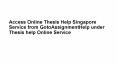 Online Thesis Help Singapore PowerPoint PPT Presentation