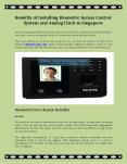 Advantages of Installing Biometric Access Control System and Analog Clock in Singapore PowerPoint PPT Presentation
