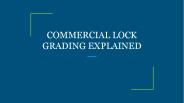 COMMERCIAL LOCK GRADING EXPLAINED