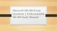 Helpful Ms-500 Study Material | Updated MS-500 Brain Dumps