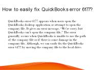 How to easily fix QuickBooks error 6177?