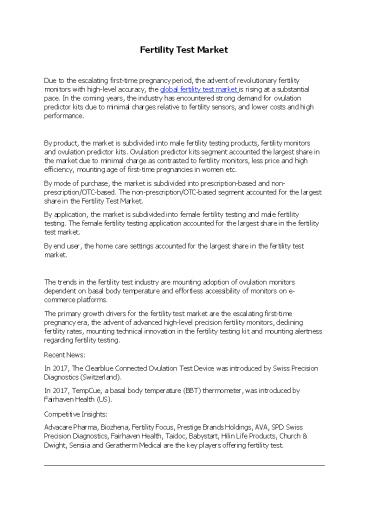 Fertility Test Market